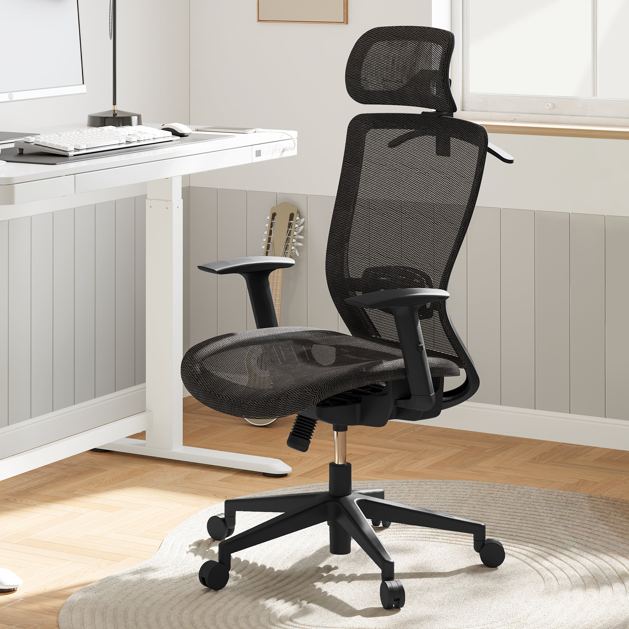 Inbox Zero Breathable Ergonomic Mesh Office Chair With Adjustable Support And Headrest 4 Colors Reviews Wayfair